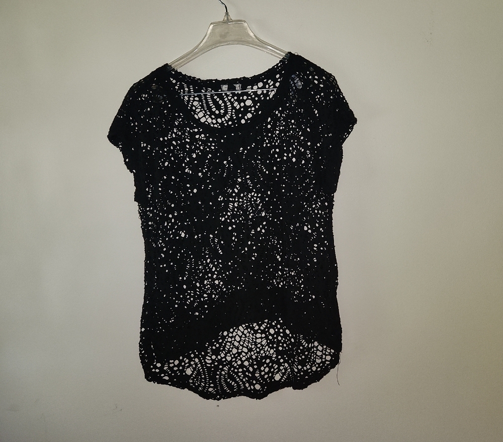 Eyeshadow Black Lace Women's Blouse